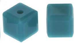Dreamtime Crystal DC 5601 Cube Bead Turquoise 6mm